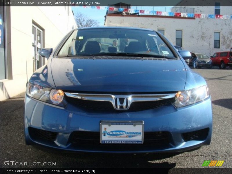 Atomic Blue Metallic / Gray 2010 Honda Civic EX Sedan