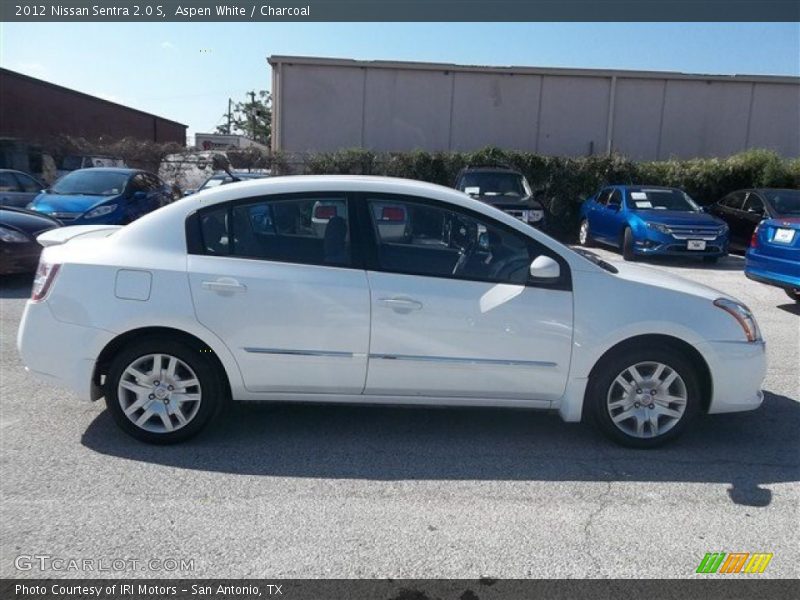 Aspen White / Charcoal 2012 Nissan Sentra 2.0 S