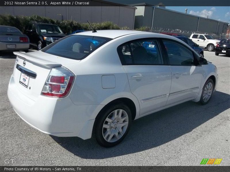 Aspen White / Charcoal 2012 Nissan Sentra 2.0 S