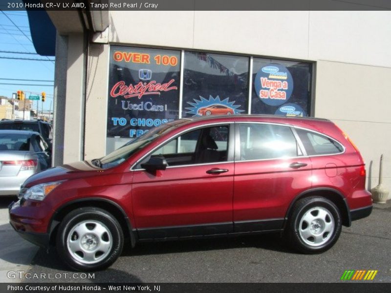 Tango Red Pearl / Gray 2010 Honda CR-V LX AWD