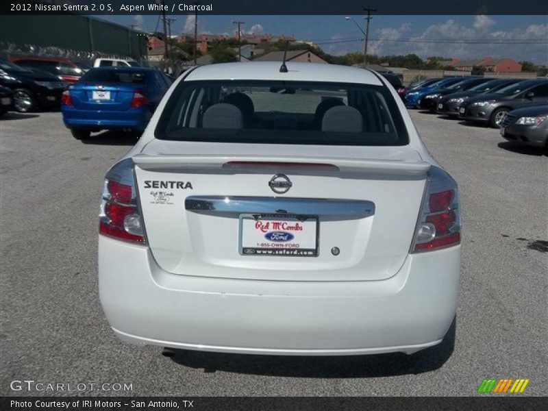 Aspen White / Charcoal 2012 Nissan Sentra 2.0 S