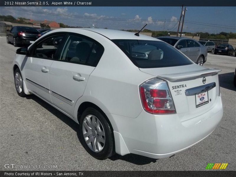 Aspen White / Charcoal 2012 Nissan Sentra 2.0 S