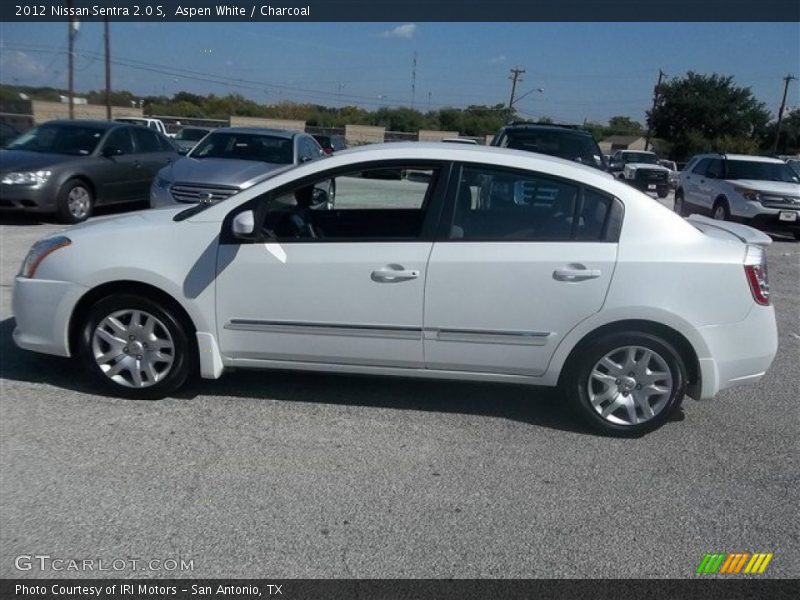 Aspen White / Charcoal 2012 Nissan Sentra 2.0 S