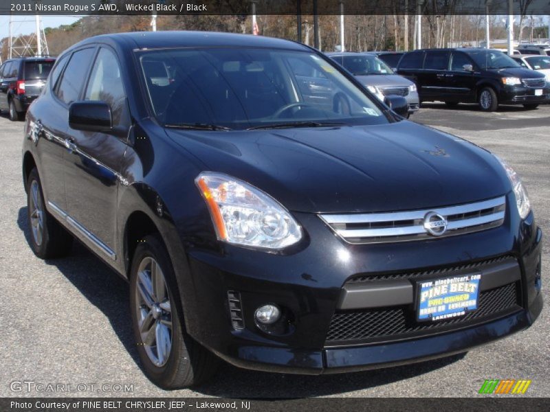 Wicked Black / Black 2011 Nissan Rogue S AWD