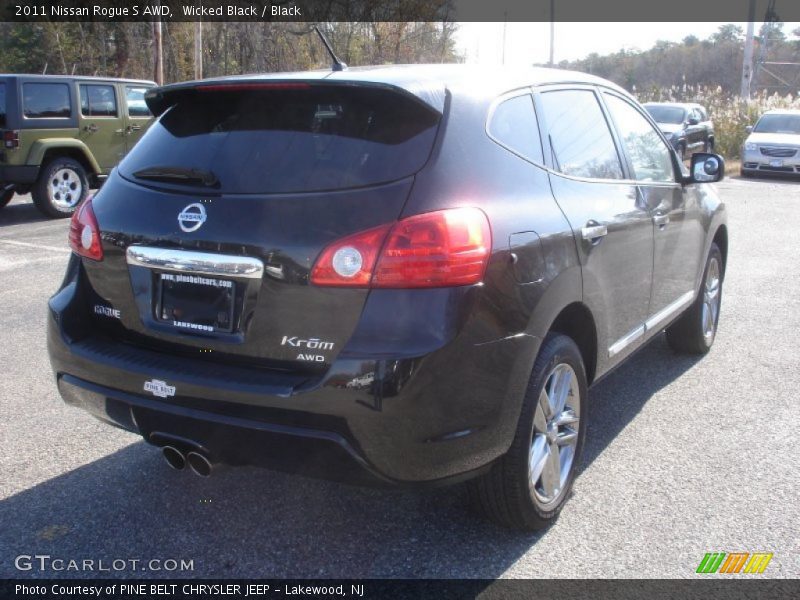 Wicked Black / Black 2011 Nissan Rogue S AWD