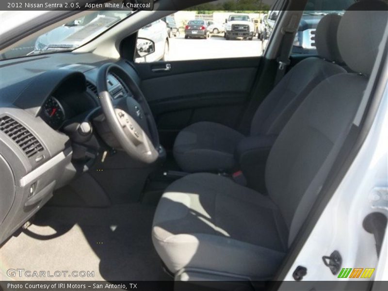 Aspen White / Charcoal 2012 Nissan Sentra 2.0 S