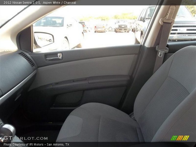 Aspen White / Charcoal 2012 Nissan Sentra 2.0 S
