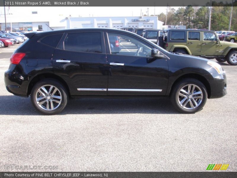 Wicked Black / Black 2011 Nissan Rogue S AWD