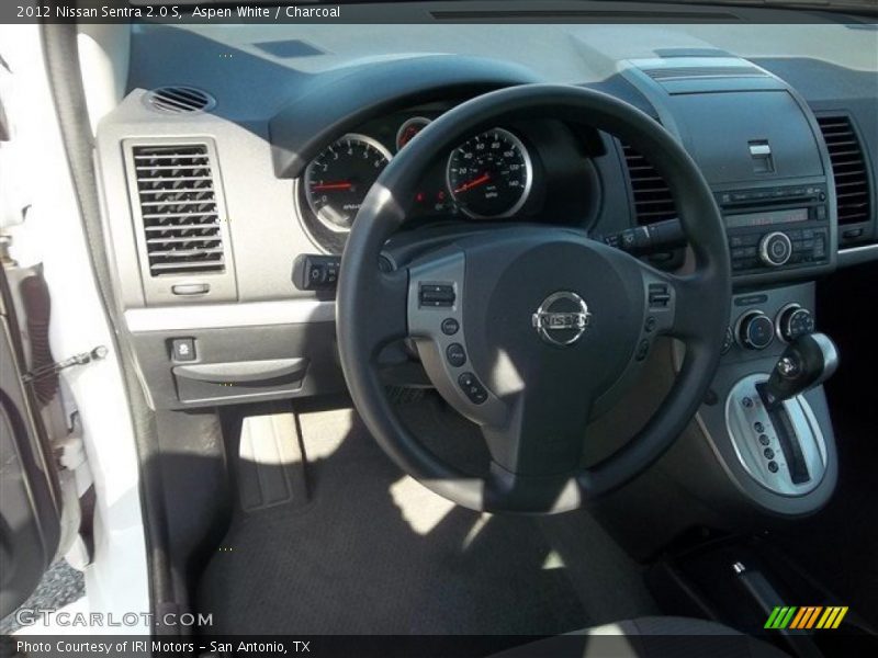 Aspen White / Charcoal 2012 Nissan Sentra 2.0 S