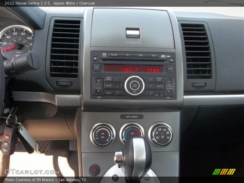 Aspen White / Charcoal 2012 Nissan Sentra 2.0 S