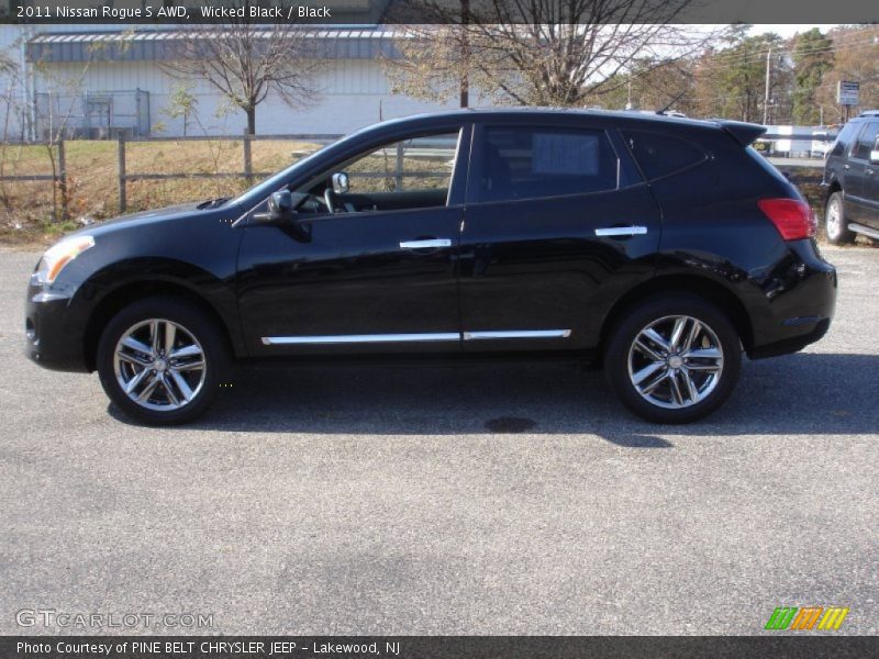 Wicked Black / Black 2011 Nissan Rogue S AWD