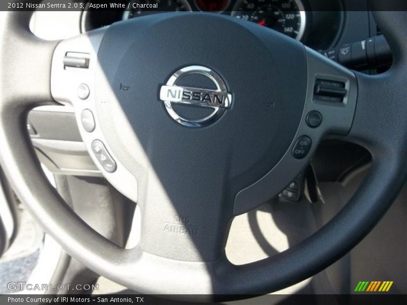 Aspen White / Charcoal 2012 Nissan Sentra 2.0 S