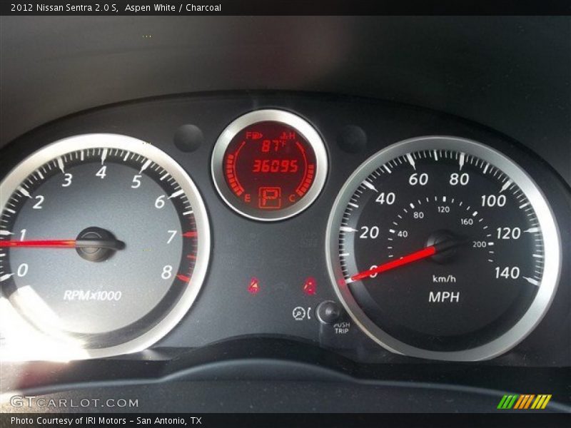 Aspen White / Charcoal 2012 Nissan Sentra 2.0 S