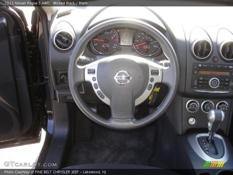 Wicked Black / Black 2011 Nissan Rogue S AWD