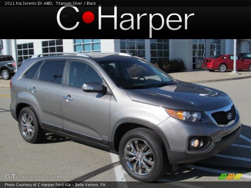 Titanium Silver / Black 2011 Kia Sorento EX AWD