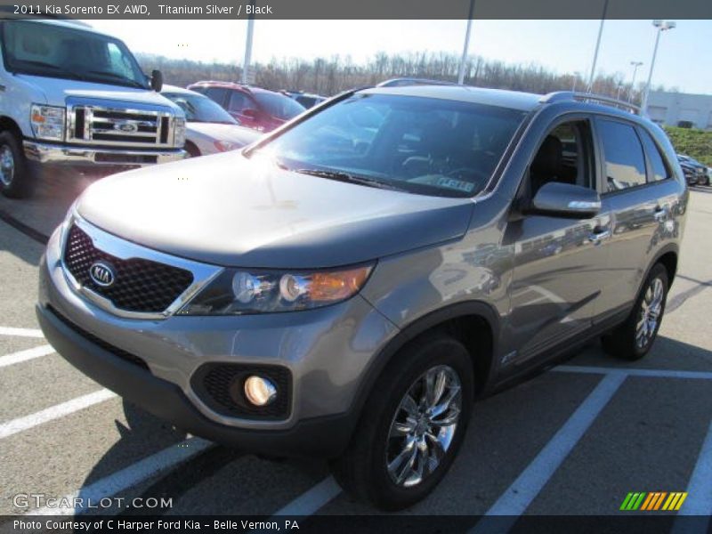 Titanium Silver / Black 2011 Kia Sorento EX AWD