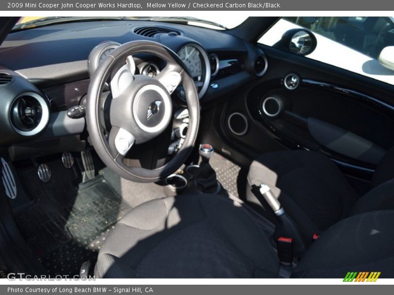 Mellow Yellow / Checkered Carbon Black/Black 2009 Mini Cooper John Cooper Works Hardtop