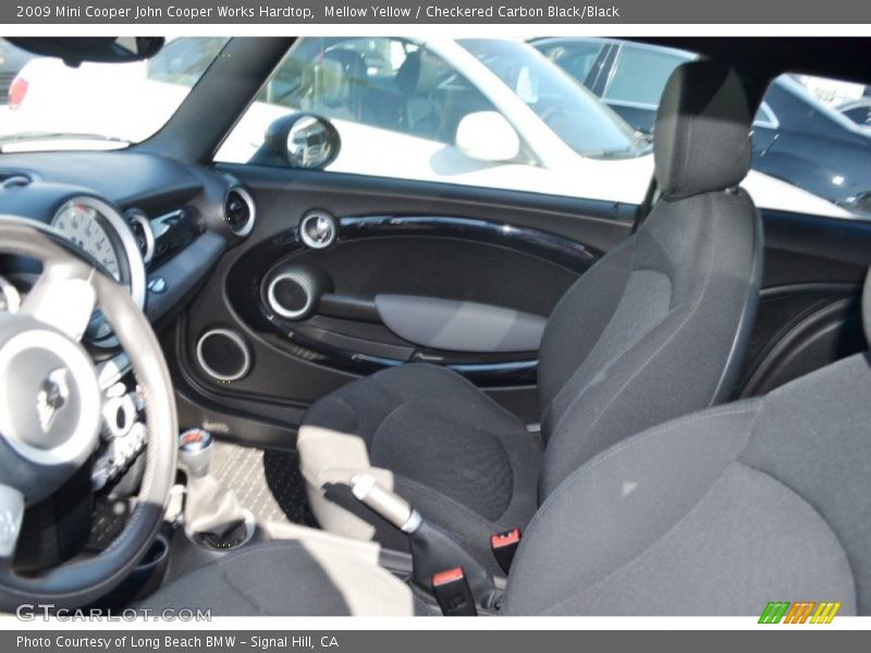 Mellow Yellow / Checkered Carbon Black/Black 2009 Mini Cooper John Cooper Works Hardtop
