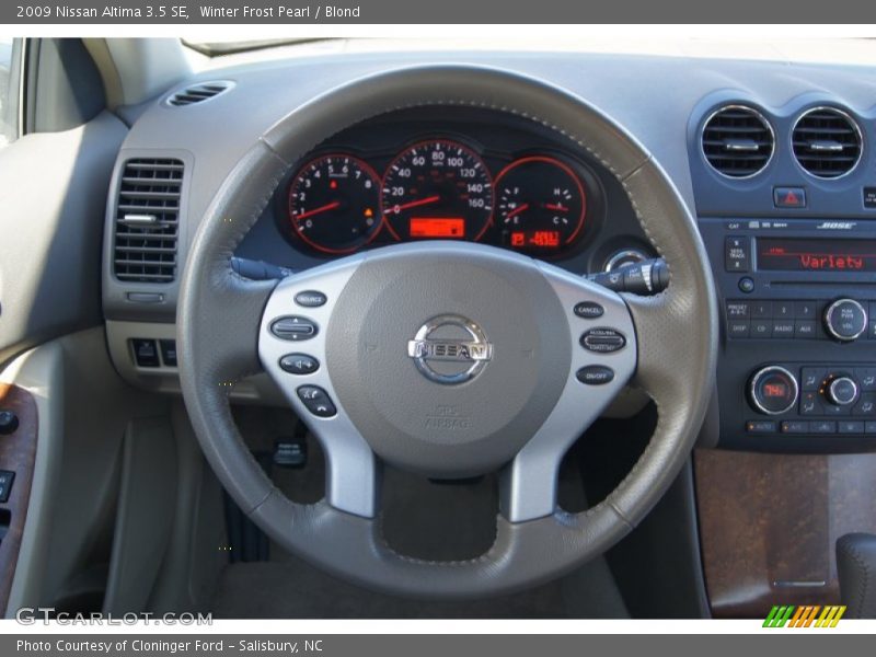 Winter Frost Pearl / Blond 2009 Nissan Altima 3.5 SE