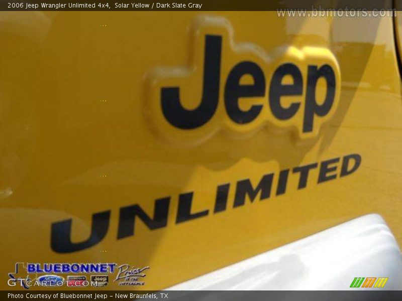 Solar Yellow / Dark Slate Gray 2006 Jeep Wrangler Unlimited 4x4