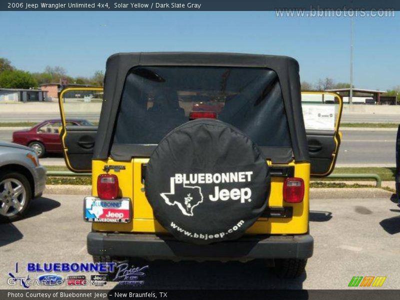 Solar Yellow / Dark Slate Gray 2006 Jeep Wrangler Unlimited 4x4