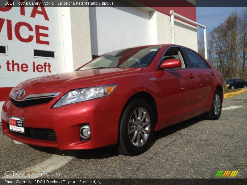 Barcelona Red Metallic / Bisque 2011 Toyota Camry Hybrid