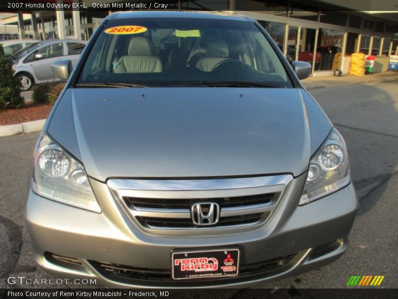 Ocean Mist Metallic / Gray 2007 Honda Odyssey EX-L