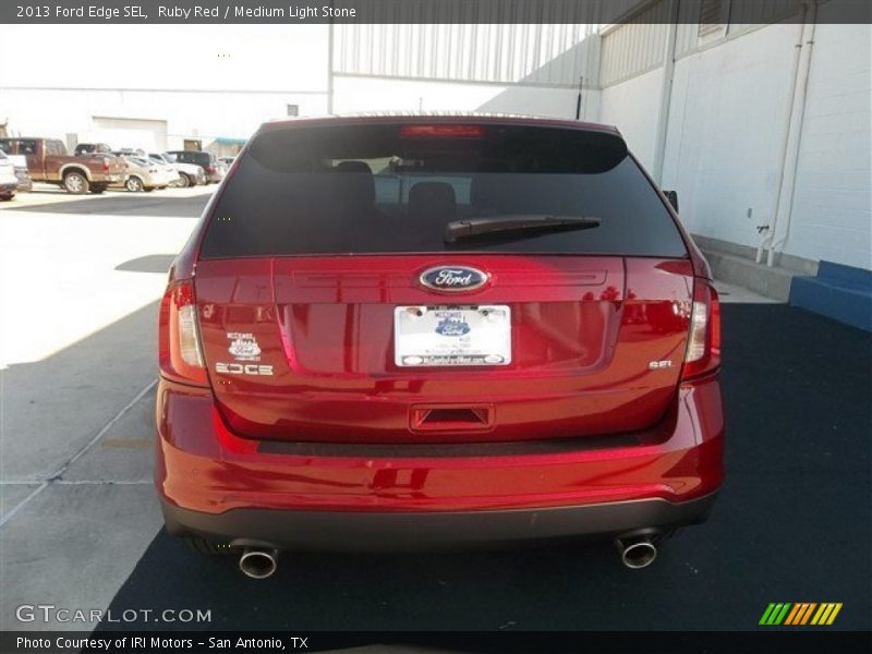 Ruby Red / Medium Light Stone 2013 Ford Edge SEL