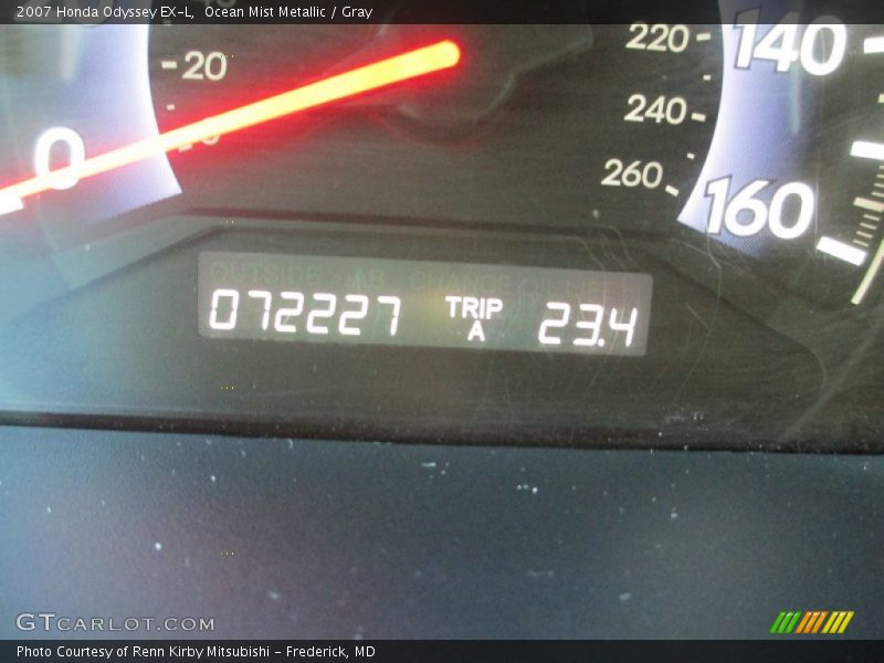 Ocean Mist Metallic / Gray 2007 Honda Odyssey EX-L