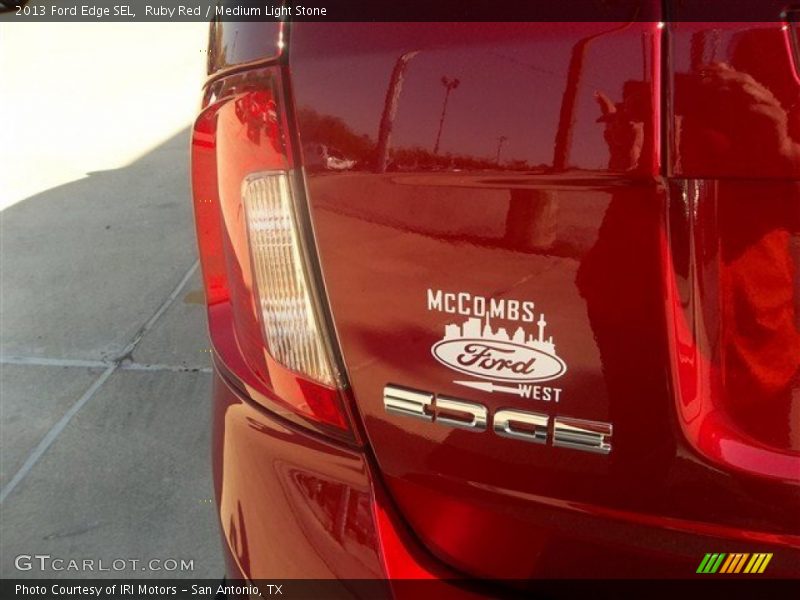 Ruby Red / Medium Light Stone 2013 Ford Edge SEL
