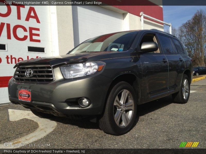 Cypress Green Pearl / Sand Beige 2010 Toyota Highlander 4WD