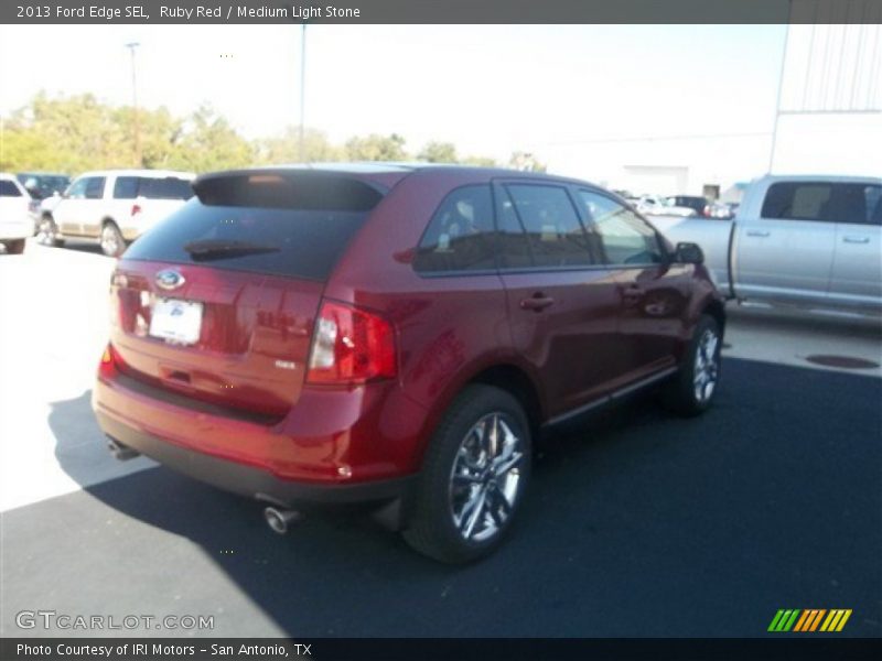 Ruby Red / Medium Light Stone 2013 Ford Edge SEL