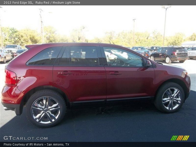 Ruby Red / Medium Light Stone 2013 Ford Edge SEL