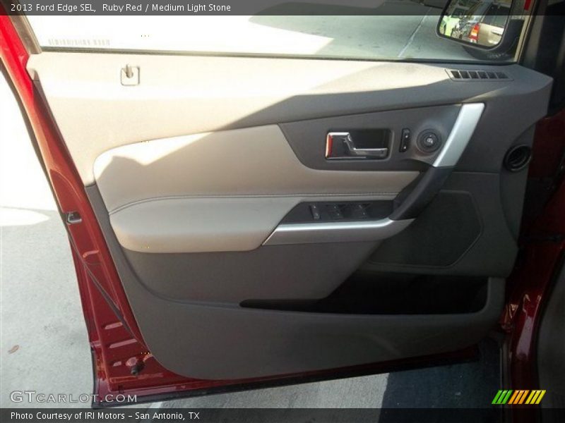 Ruby Red / Medium Light Stone 2013 Ford Edge SEL