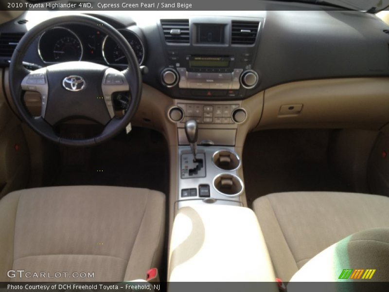 Cypress Green Pearl / Sand Beige 2010 Toyota Highlander 4WD