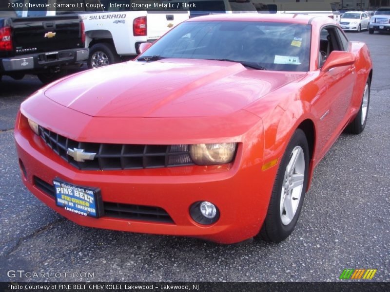 Inferno Orange Metallic / Black 2010 Chevrolet Camaro LT Coupe