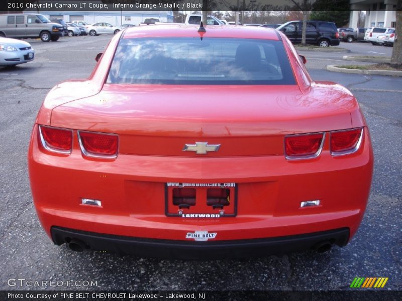 Inferno Orange Metallic / Black 2010 Chevrolet Camaro LT Coupe