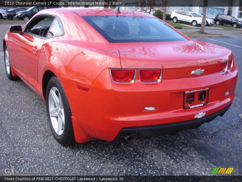 Inferno Orange Metallic / Black 2010 Chevrolet Camaro LT Coupe