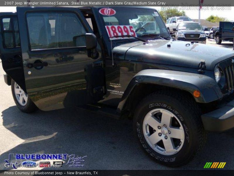 Steel Blue Metallic / Dark Slate Gray/Medium Slate Gray 2007 Jeep Wrangler Unlimited Sahara