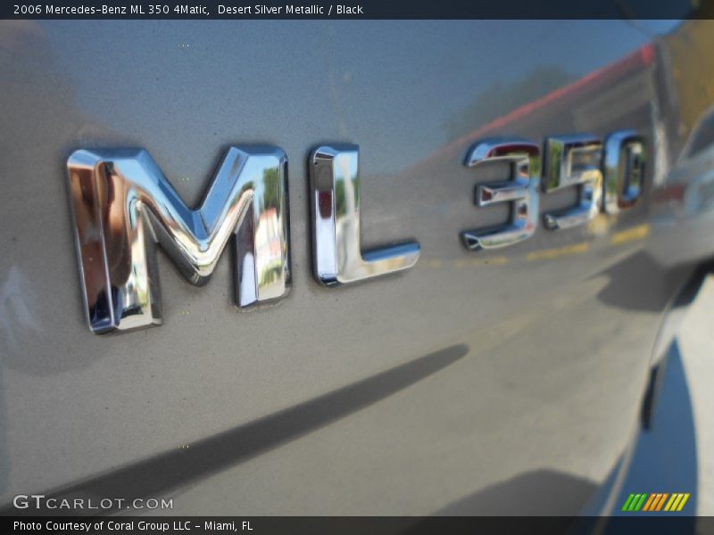 Desert Silver Metallic / Black 2006 Mercedes-Benz ML 350 4Matic