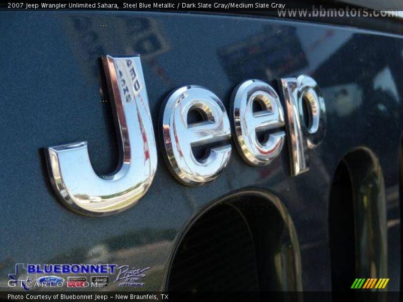 Steel Blue Metallic / Dark Slate Gray/Medium Slate Gray 2007 Jeep Wrangler Unlimited Sahara