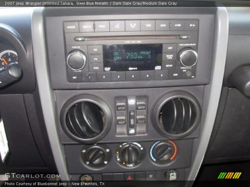 Steel Blue Metallic / Dark Slate Gray/Medium Slate Gray 2007 Jeep Wrangler Unlimited Sahara