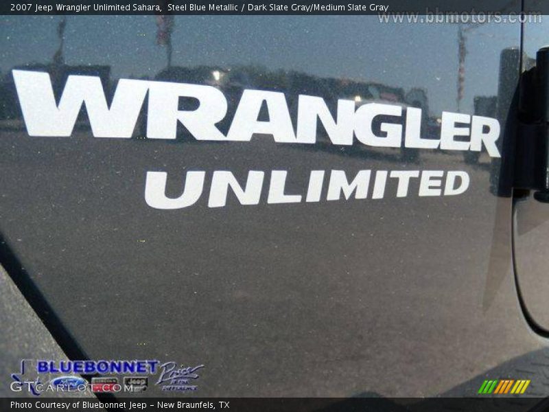 Steel Blue Metallic / Dark Slate Gray/Medium Slate Gray 2007 Jeep Wrangler Unlimited Sahara