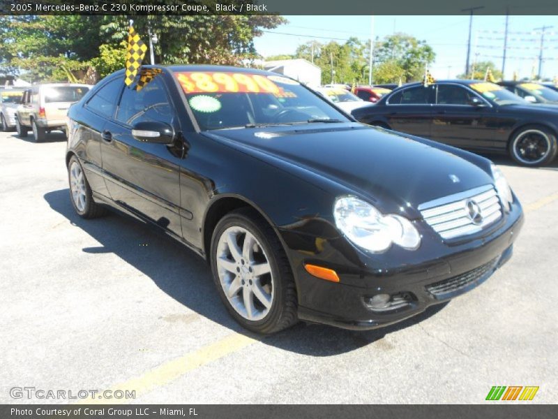 Black / Black 2005 Mercedes-Benz C 230 Kompressor Coupe