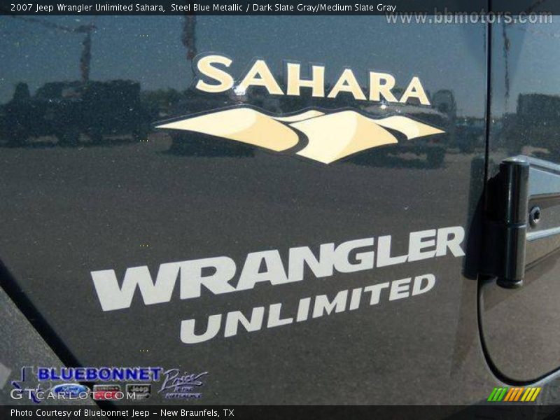 Steel Blue Metallic / Dark Slate Gray/Medium Slate Gray 2007 Jeep Wrangler Unlimited Sahara