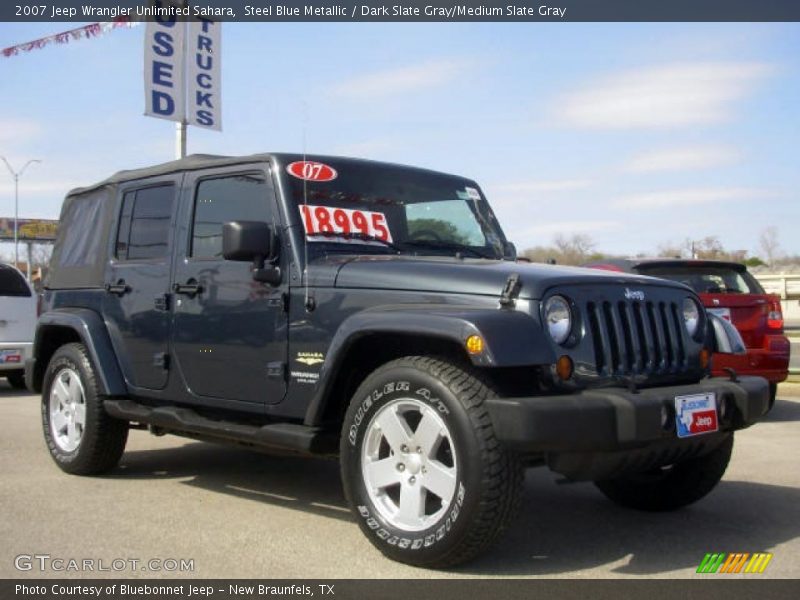 Steel Blue Metallic / Dark Slate Gray/Medium Slate Gray 2007 Jeep Wrangler Unlimited Sahara