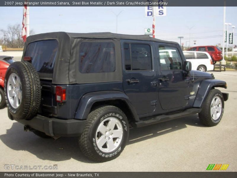 Steel Blue Metallic / Dark Slate Gray/Medium Slate Gray 2007 Jeep Wrangler Unlimited Sahara