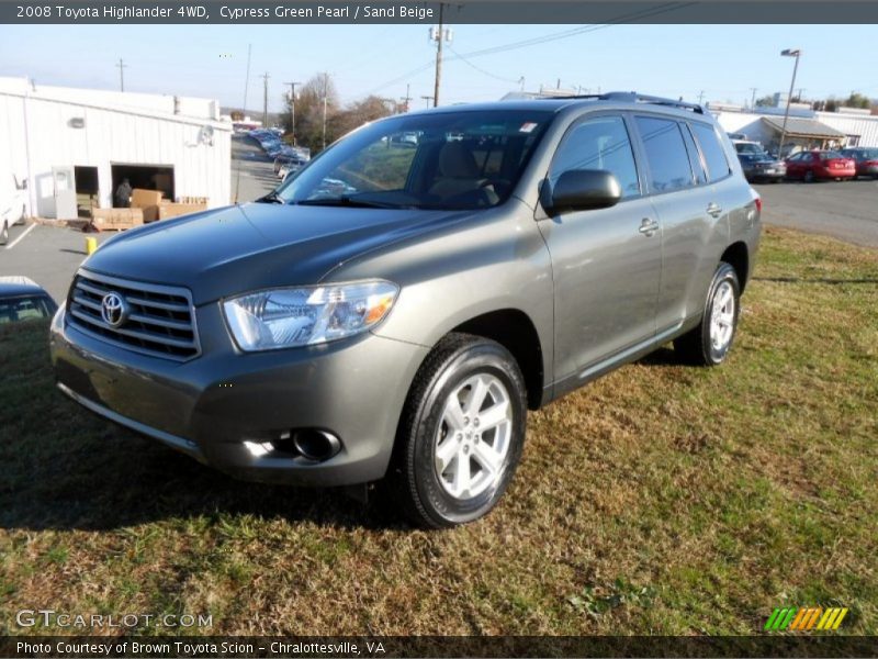 Cypress Green Pearl / Sand Beige 2008 Toyota Highlander 4WD