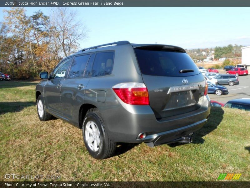 Cypress Green Pearl / Sand Beige 2008 Toyota Highlander 4WD