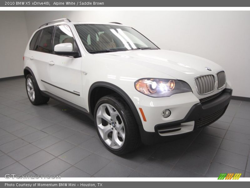 Alpine White / Saddle Brown 2010 BMW X5 xDrive48i